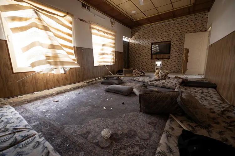 伊拉克阿比爾地區的民宅4月7日遭受伊朗無人機攻擊。路透社