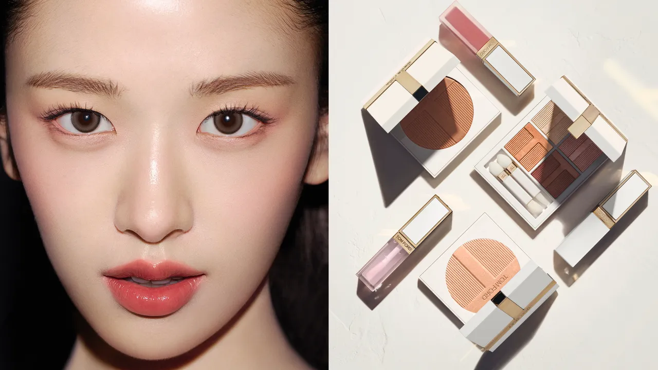 安俞真示範TOM FORD全新「太陽親吻彩妝系列」。品牌提供