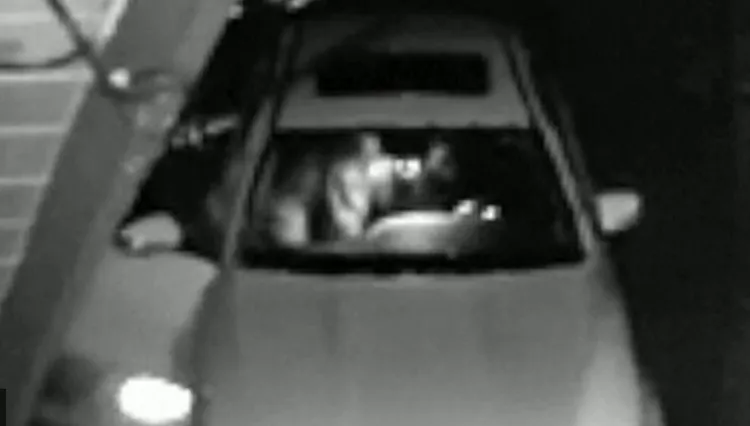 嫌犯申請理賠的監視器畫面。翻攝自X