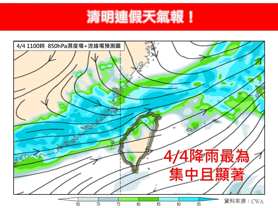 清明連假4日天氣一次看　明日降雨最大、最集中！