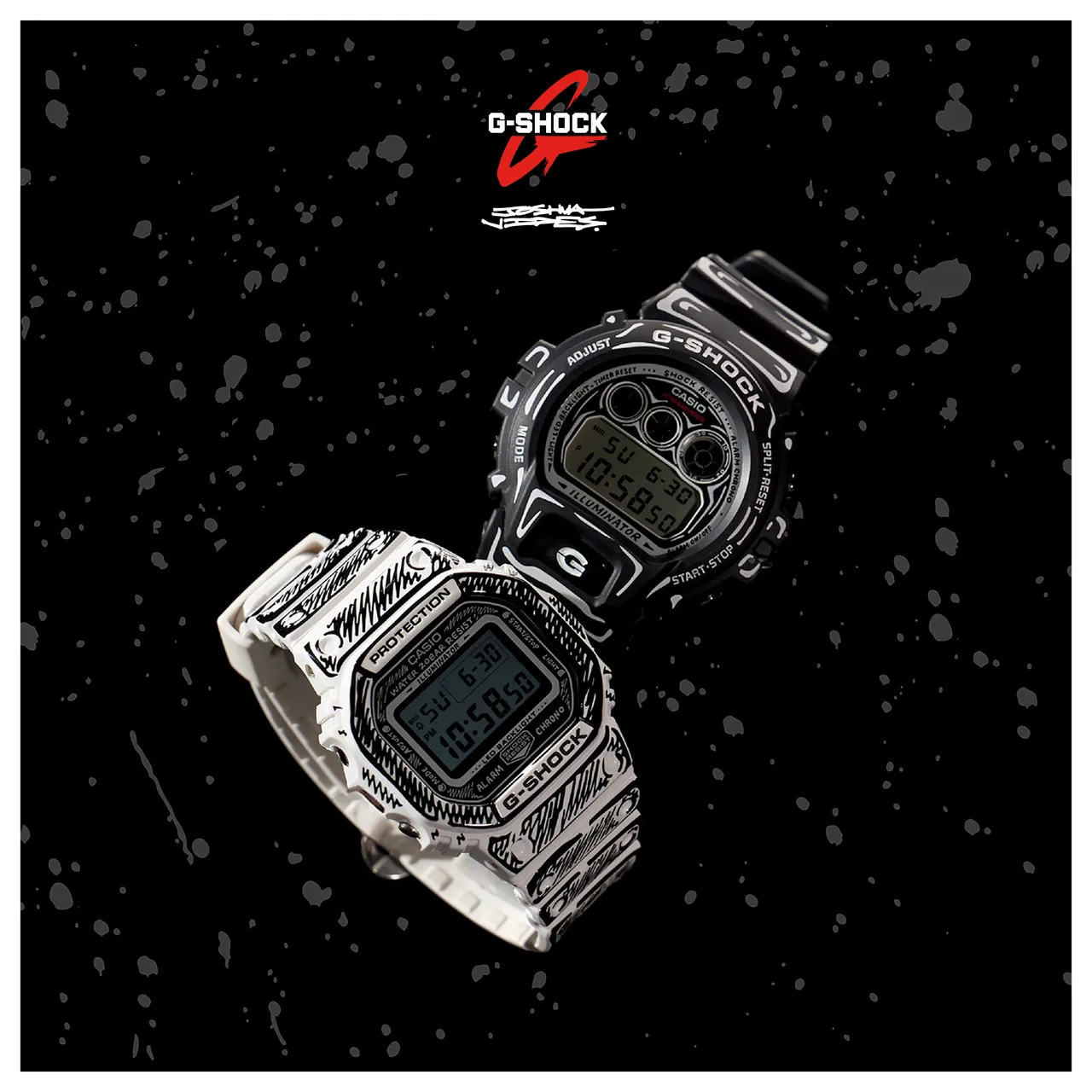 G-SHOCK與藝術家Joshua Vides推出全新聯名錶。品牌提供