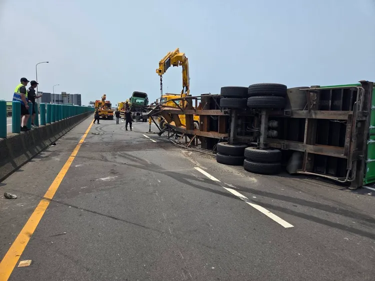 車禍現場。大園警分局提供