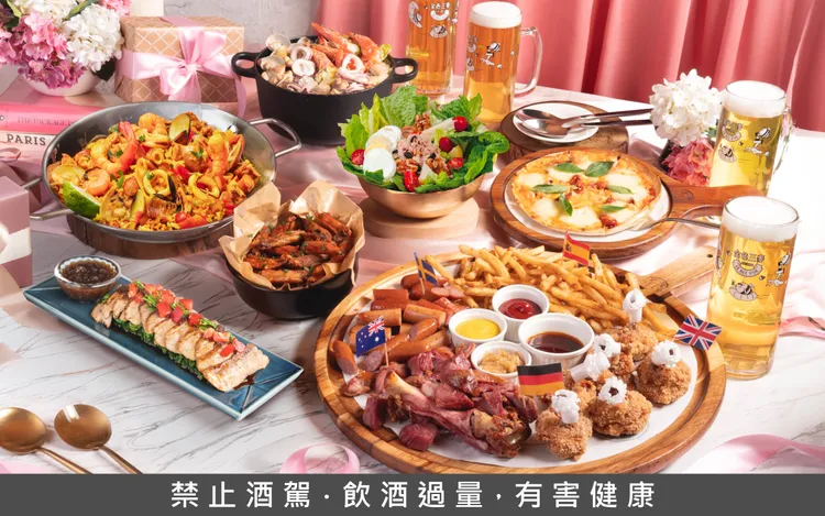 金色三麥母親節套餐。金色三麥餐飲集團提供