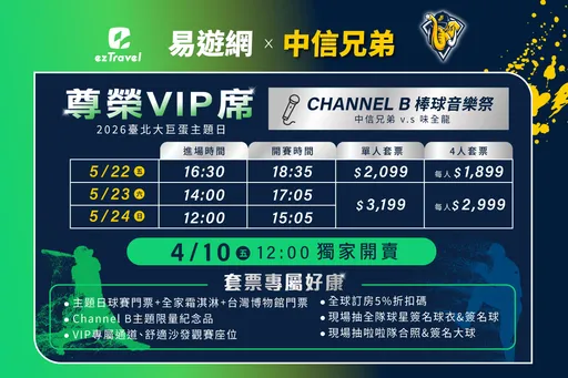 中午開搶！中信兄弟棒球音樂祭韓團登場　易遊網獨家VIP套票勢必秒殺