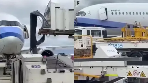 華航撞歪空橋、機門重損！飛回桃園機場航班緊急取消