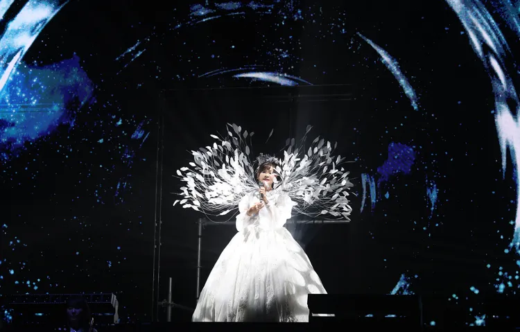 龍千玉開場「龍飛鳳舞」戰袍，就重達30公斤。瑞揚創意提供