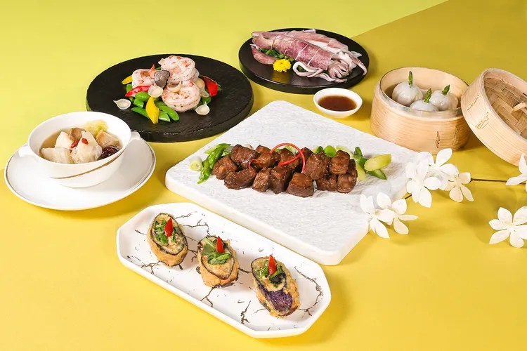 明宮中餐廳夏季菜色主推清爽風味，著重呈現食材本身的鮮度與口感。台北老爺酒店提供