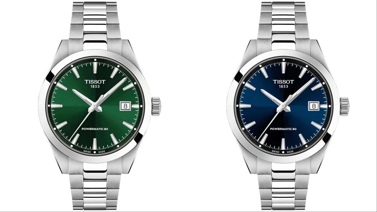 TISSOT Gentleman紳士系列自動腕錶38mm，各2萬4800元。品牌提供