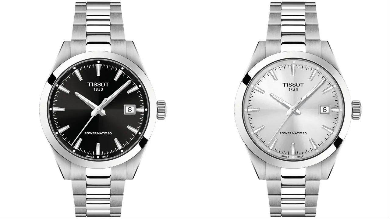 TISSOT Gentleman紳士系列自動腕錶38mm，各2萬4800元。品牌提供