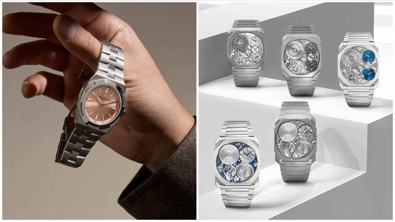 寶格麗（左圖）、江詩丹頓（右圖）在W&W錶展帶來的新作。品牌提供