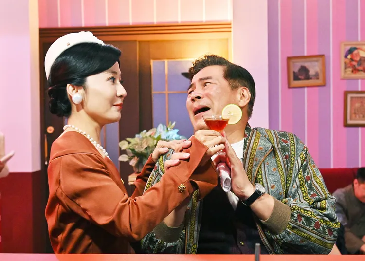 馬國賢（右）劇中看到太太陳婉婷（左）立即轉為驚恐。台視提供