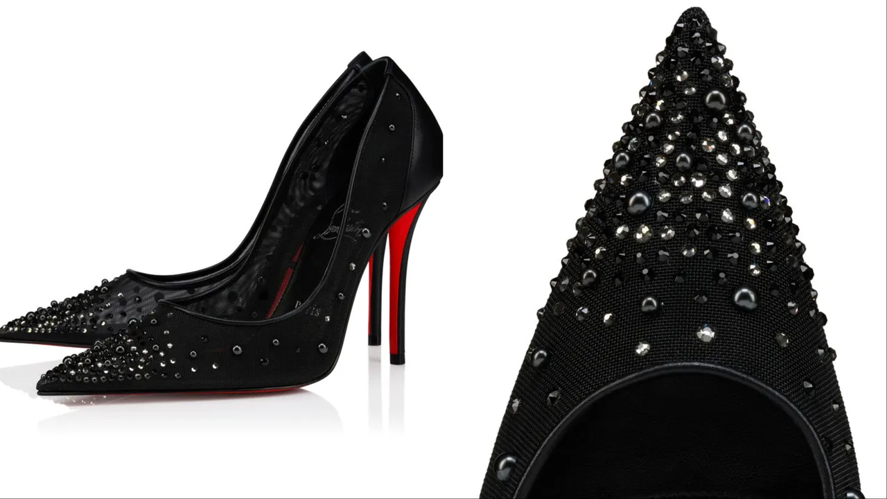 水晶與珍珠一路從鞋頭延伸到鞋身，宛若現代版的現代水晶鞋。品牌提供