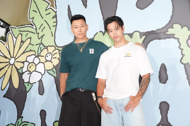 瘦子（左）與高爾宣久違同台，帥氣逼人。娛樂中心攝