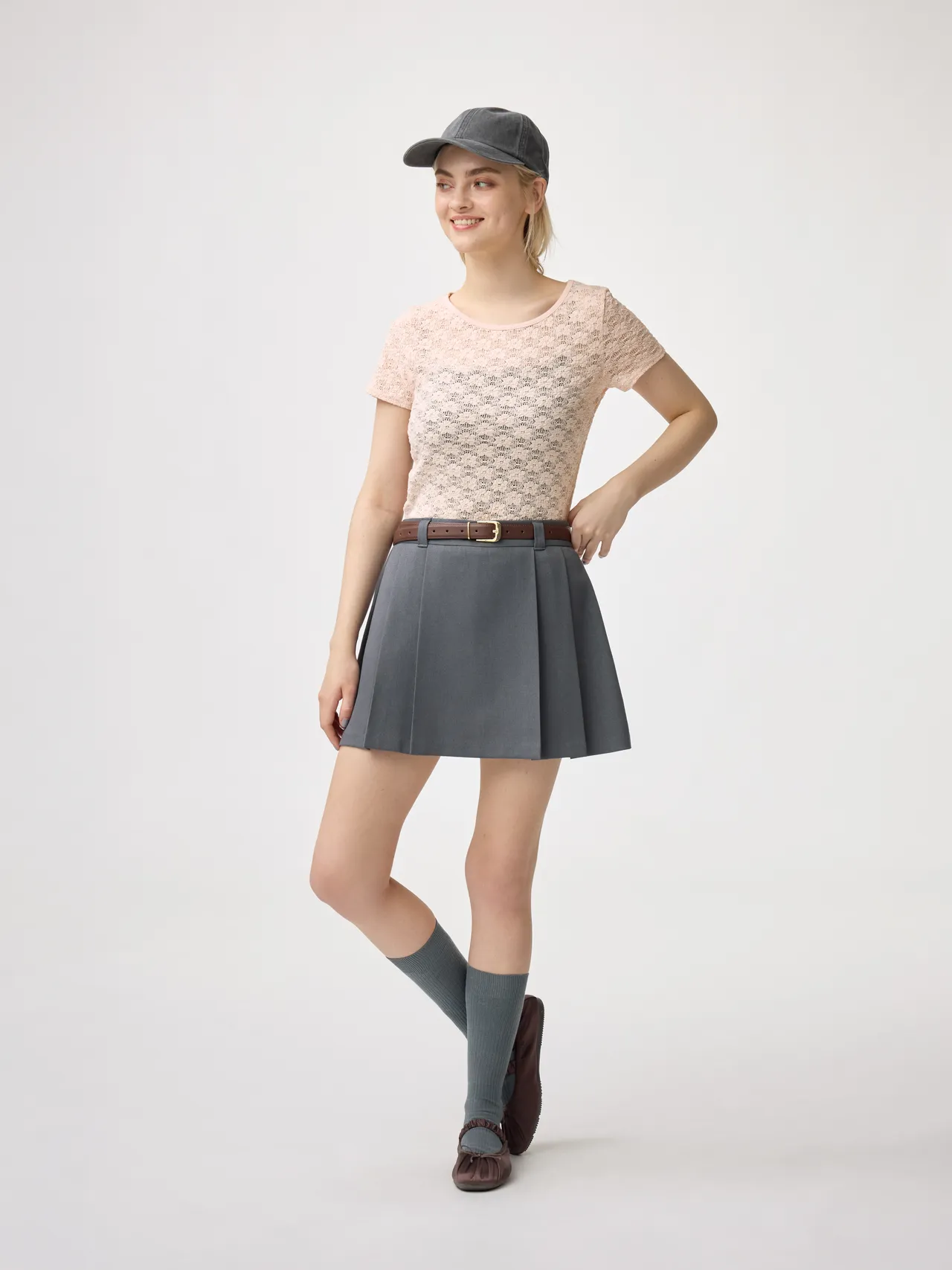 GU女裝側百褶褲裙，限定價590元。品牌提供