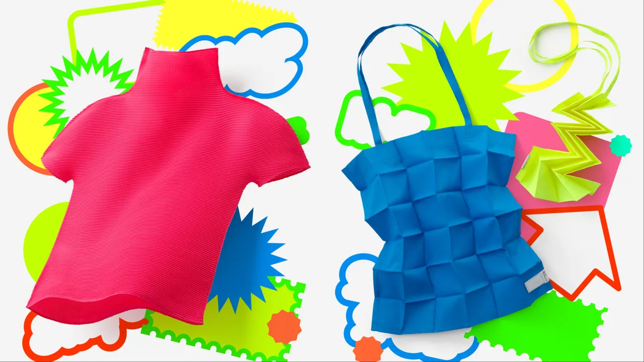 me ISSEY MIYAKE以創意印花、豐富色彩的「輕質壓褶」技術為標誌。品牌提供