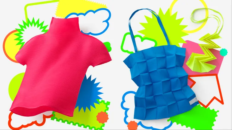 me ISSEY MIYAKE以創意印花、豐富色彩的「輕質壓褶」技術為標誌。品牌提供