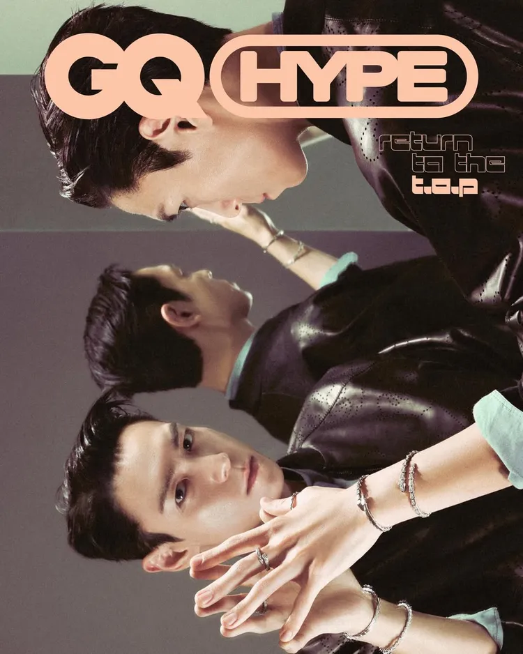 T.O.P身著GIORGIO ARMANI拍攝時尚雜誌。翻攝IG