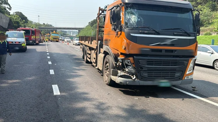 車禍現場。國道警方提供