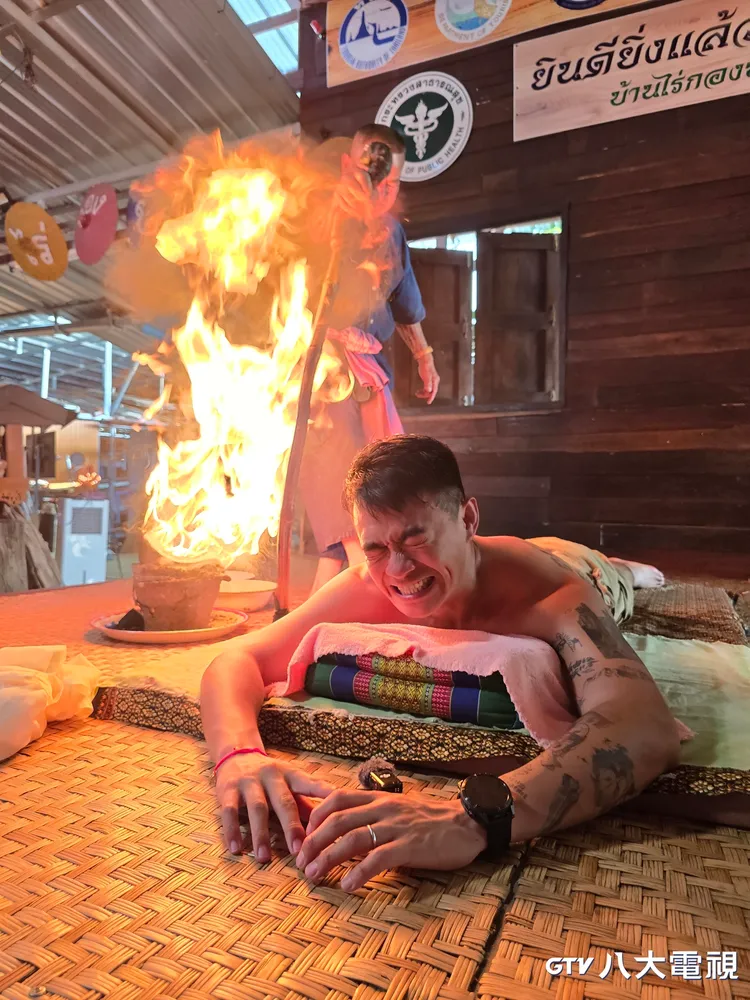 融融形容火療像端水走太快，不小心被潑出來的熱水燙到的感覺。八大電視提供