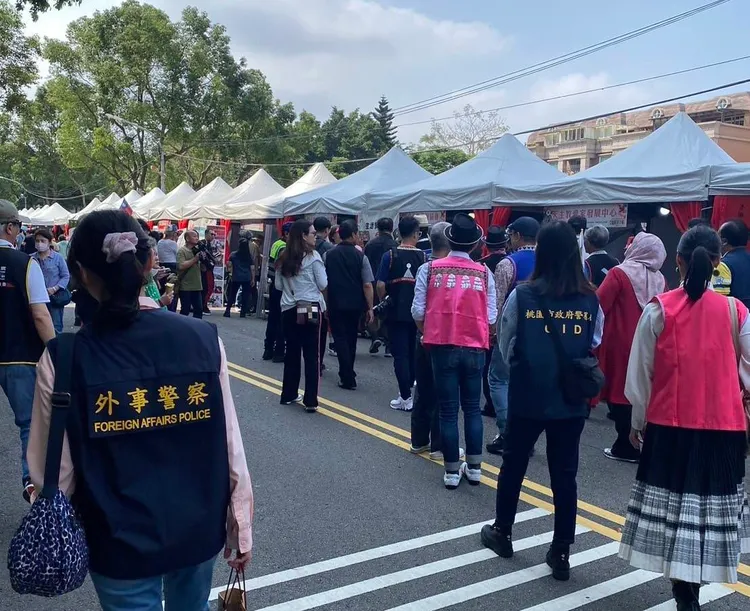 警方會場巡邏。交通大隊提供