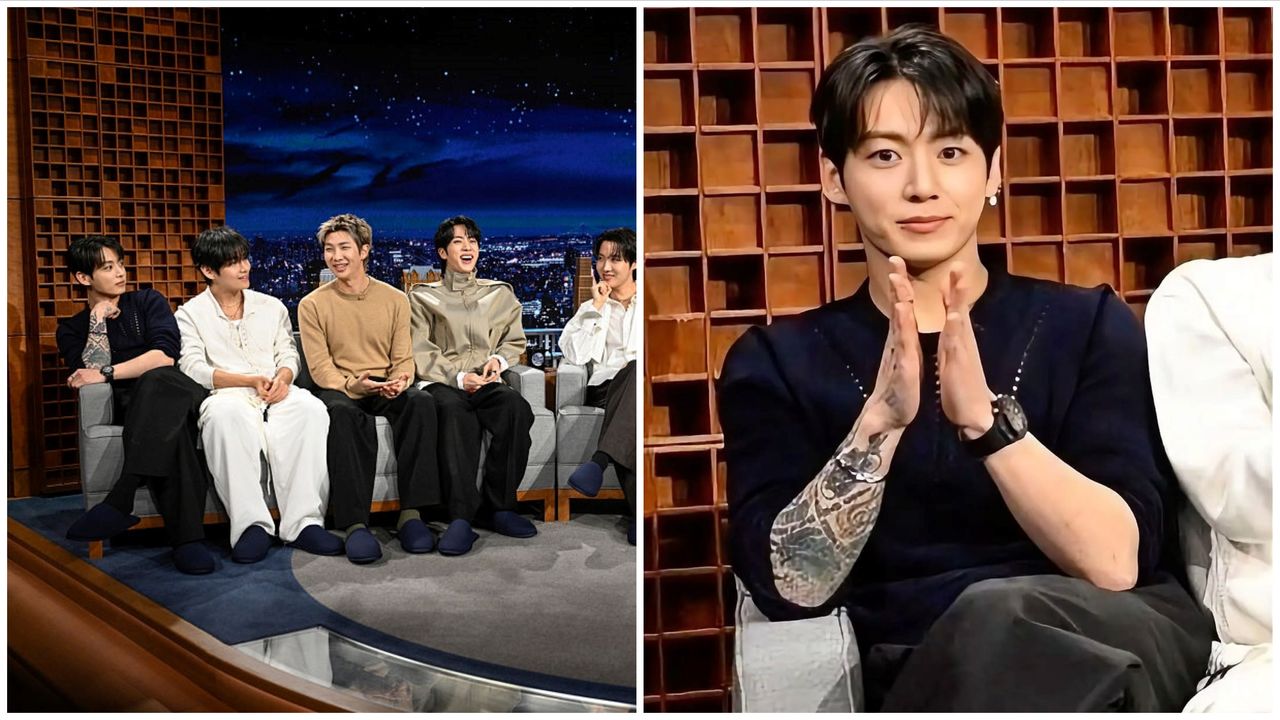 天團BTS登《吉米A咖秀》 柾國刺青+宇舶錶「魔力黑」太有男人味