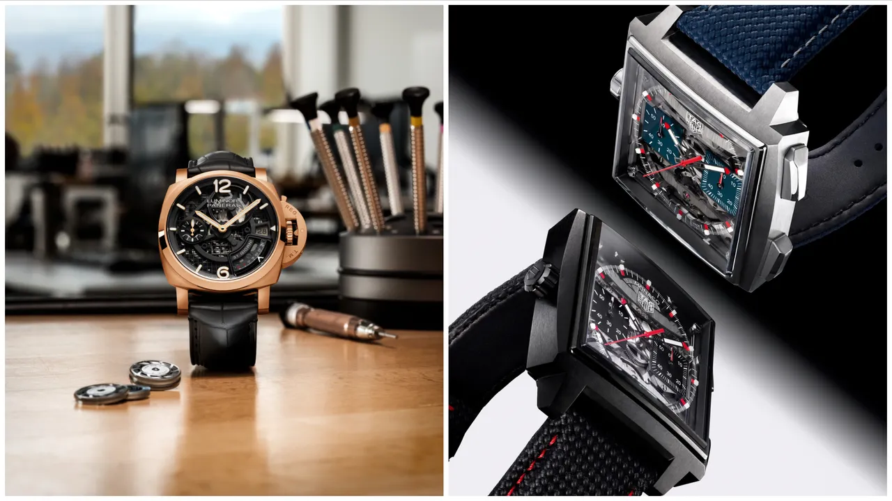 沛納海（左圖）與泰格豪雅在W&W錶展帶來的話題新作。品牌提供