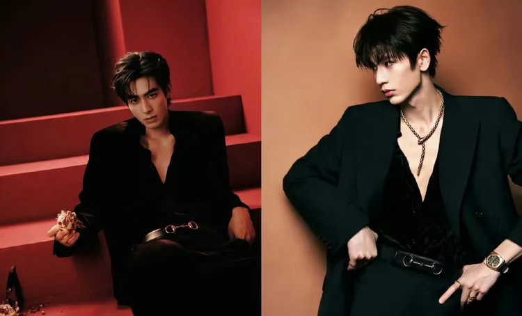 宋威龍（左圖）與張凌赫（右圖）為GUCCI拍宣傳照，帥氣逼人。