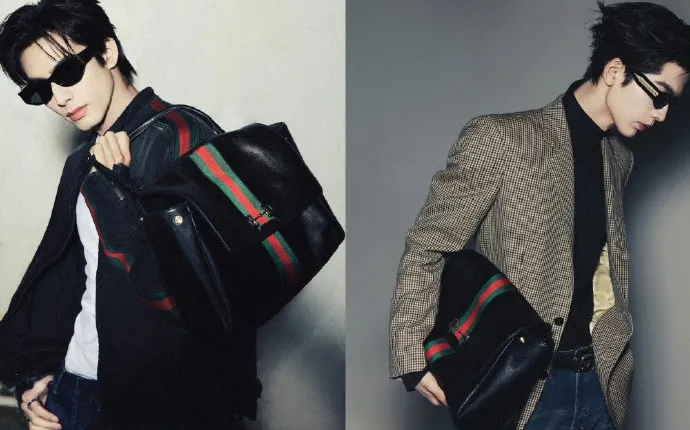 宋威龍（左圖）與張凌赫（右圖）都是GUCCI的品牌大使。翻攝微博
