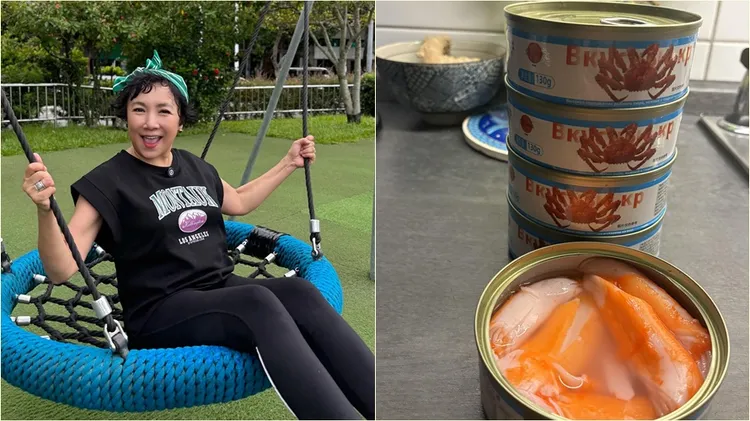 謝麗金網購到貨，竟然都是假螃蟹蟹肉棒。翻攝自謝麗金臉書