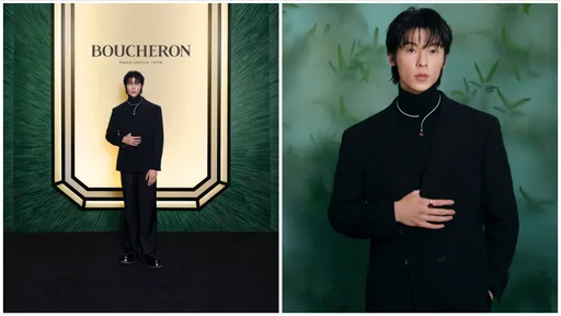 許光漢戴問號項鍊帥出新高度　肖戰沒來Boucheron開幕無緣雙帥合體