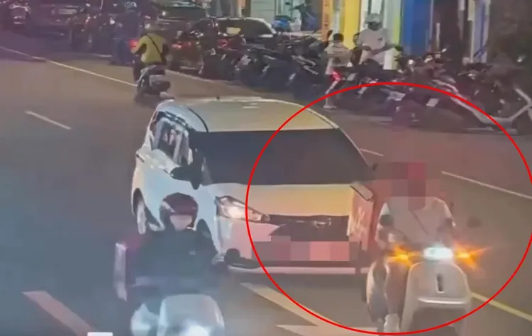 白姓外送員認為遭對方逼車甚至意圖衝撞。翻攝畫面