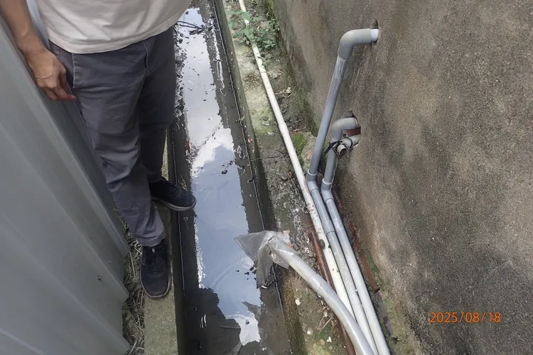 殘留有毒物質任意排放。新竹地檢署提供