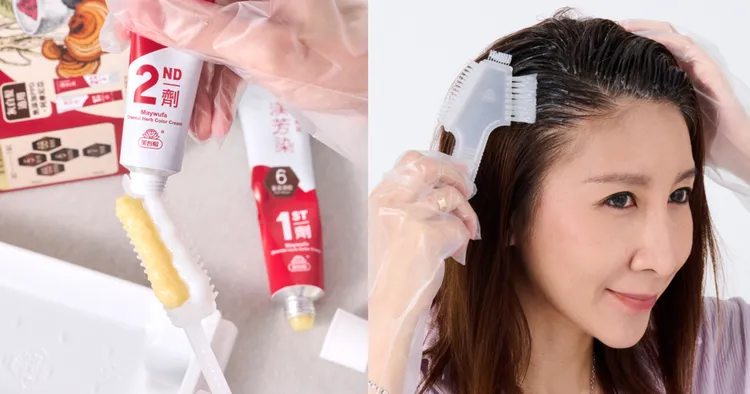  專利染髮梳，針對鬢角、髮根處白髮，輕鬆均勻上色。