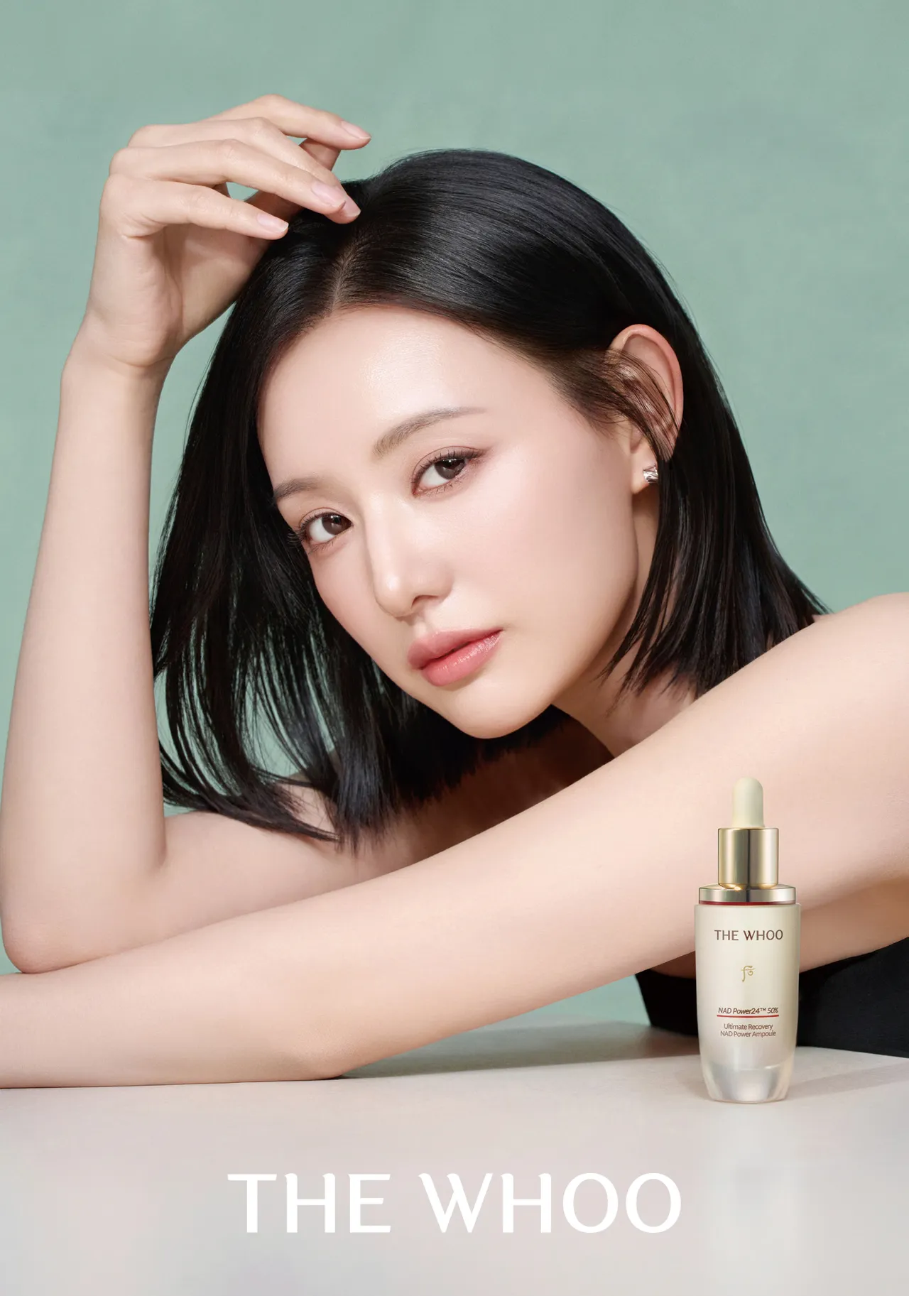 韓星金智媛為THE WHOO后重生秘帖NAD青春極效修護安瓶拍攝的全新廣告。品牌提供