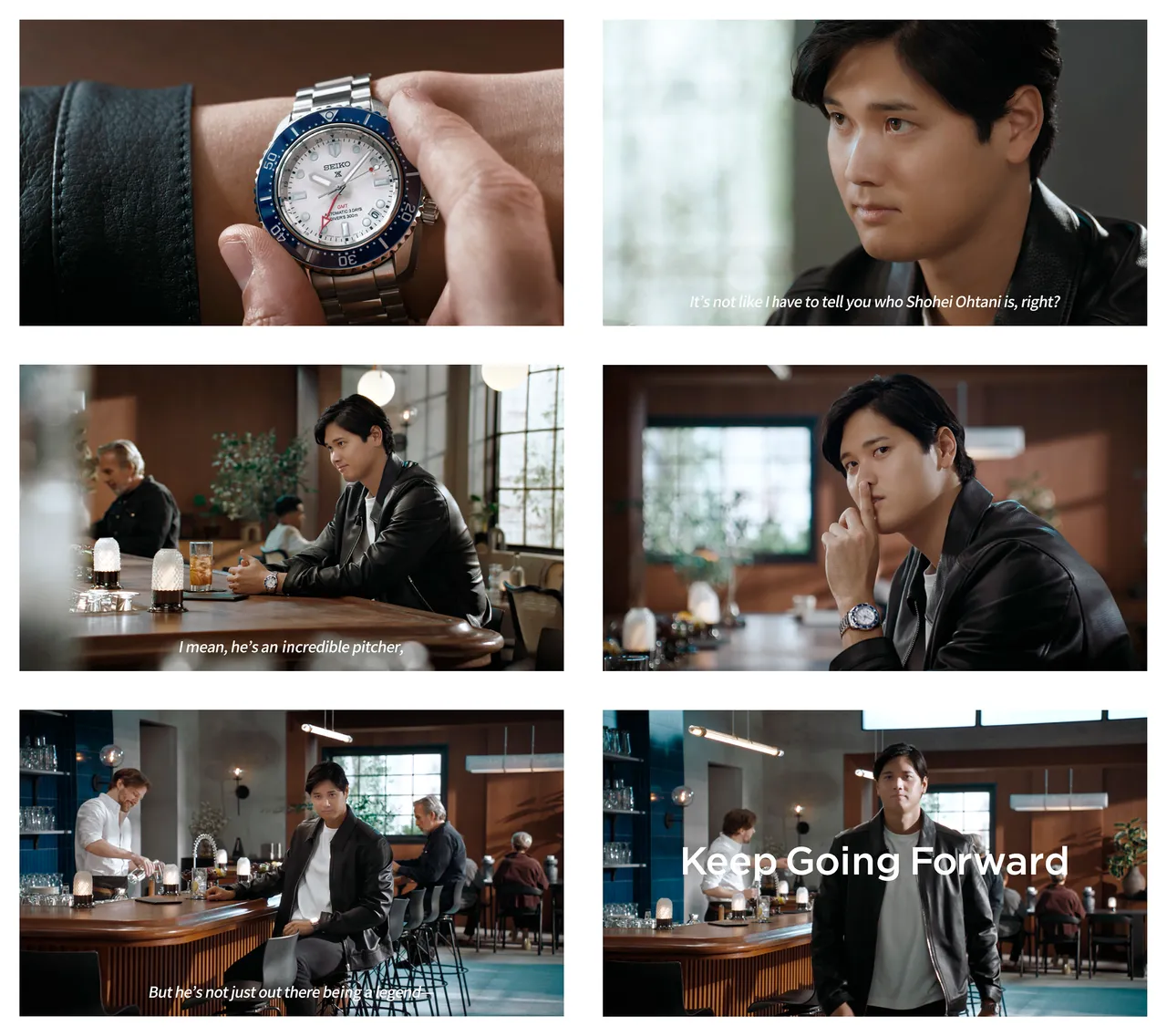 品牌故事影片捕捉了大谷翔平在休假日午後，坐在咖啡館中的生活日常。品牌提供
