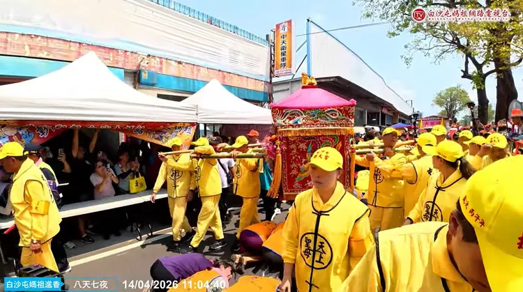 白沙屯媽鑾轎已經進入彰化市。取自白沙屯媽祖網路電視台