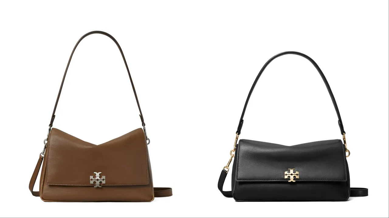 TORY BURCH Charlie肩背包（左）2萬1500元、Charlie小型肩背包（右）1萬7500元。品牌提供