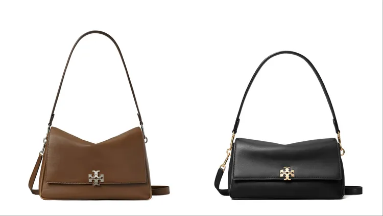 TORY BURCH Charlie肩背包（左）2萬1500元、Charlie小型肩背包（右）1萬7500元。品牌提供