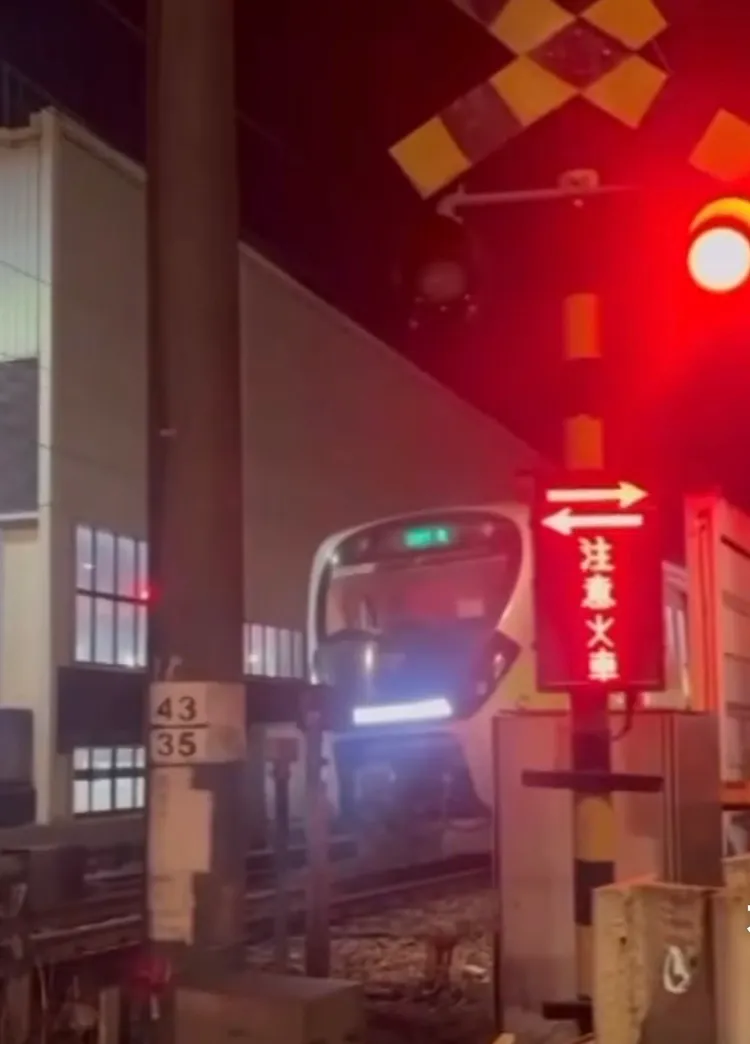 列車駕駛員見狀為確保安全，緊急採取煞車措施，所幸未釀成事故。翻攝自記者爆料網YT