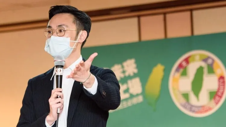 時任青年部主任蔡沐霖。翻攝蔡沐霖臉書