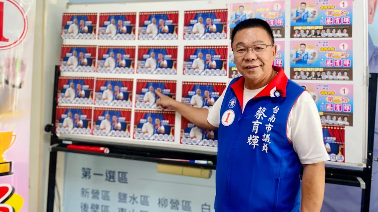 國民黨在第一選區僅剩蔡育輝1席議員，他上屆得票數衝第一。資料照