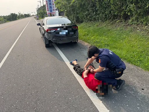 花蓮街頭上演警匪追逐　莽夫強奪汽車持大刀揮舞飆百公里狼狽落網