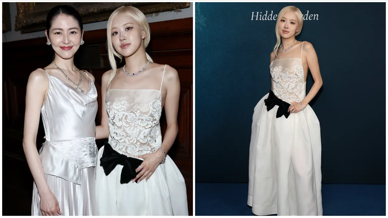 Rosé（左圖右、右圖）在Tiffany & Co. Blue Book高級珠寶系列春季篇章「Hidden Garden花語祕境」活動上，和日本女星長澤雅美（左圖左）同框。品牌提供