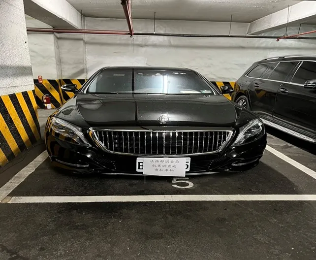 檢調扣押涉案人員名下車輛。航調處提供