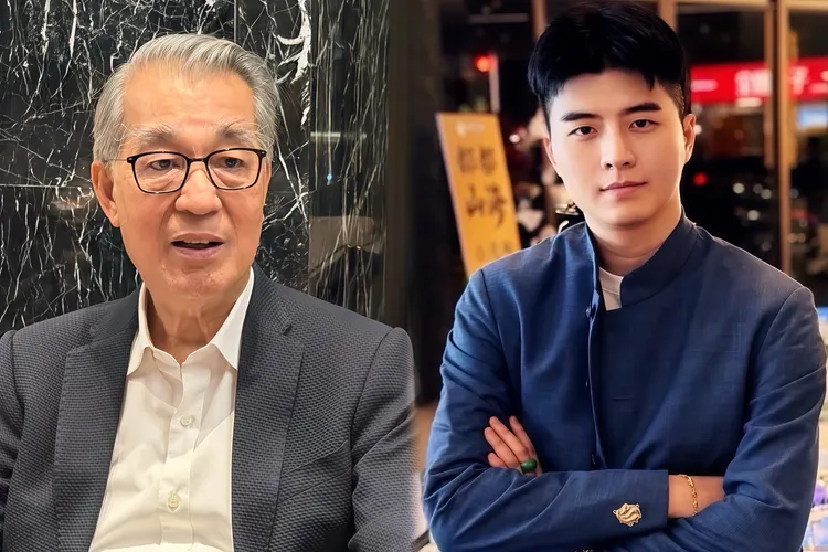 皇苑建設董事長郭敏能(左)與郡都集團董事長唐承(右)，在高雄分別屬豪宅與精品小宅創價代表。葉家銘攝