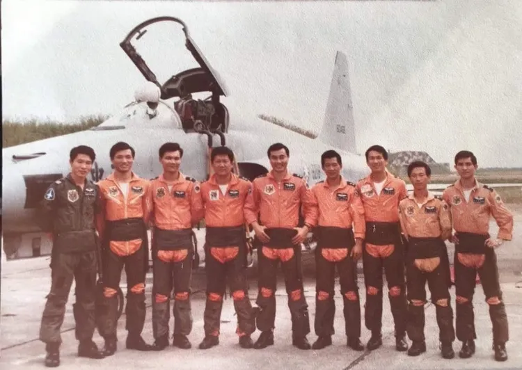 馮世寬年輕時飛過F-5E/F戰鬥機。馮世寬提供