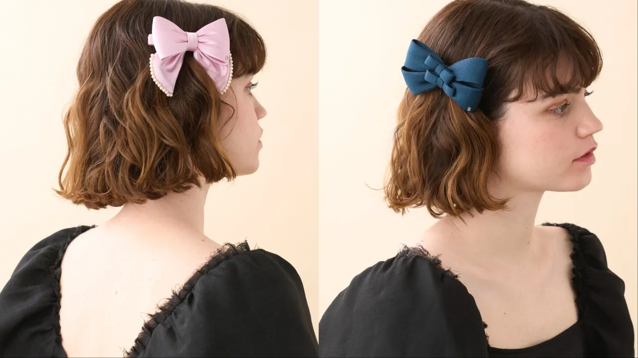 亞歷山卓綢緞蝴蝶結珍珠仕女夾（左）1萬1900元、混紡平直結仕女夾（右）9400元。品牌提供