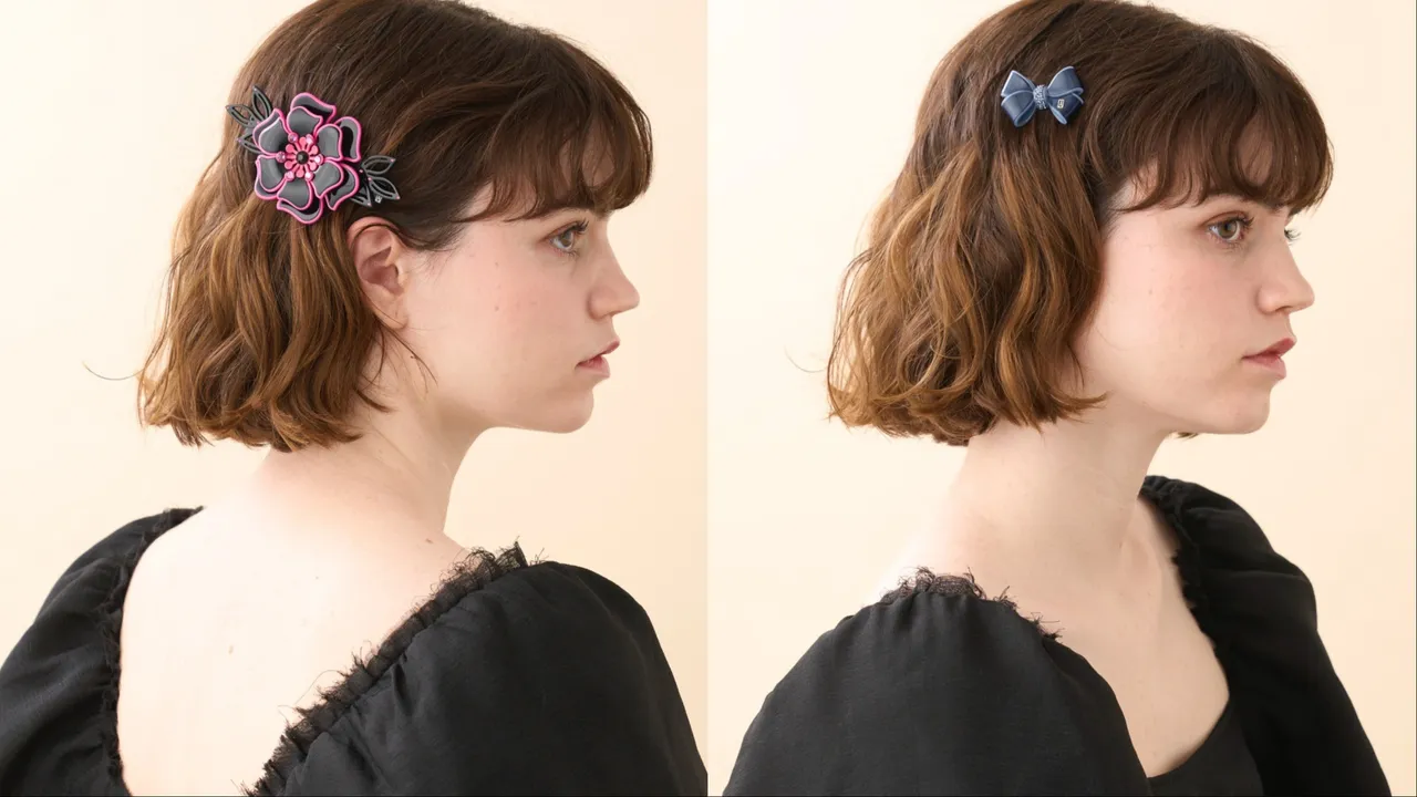 亞歷山卓生命之花仕女夾（左）8200元、晶釦雙耳蝴蝶結豆扣夾（右）5900元。品牌提供