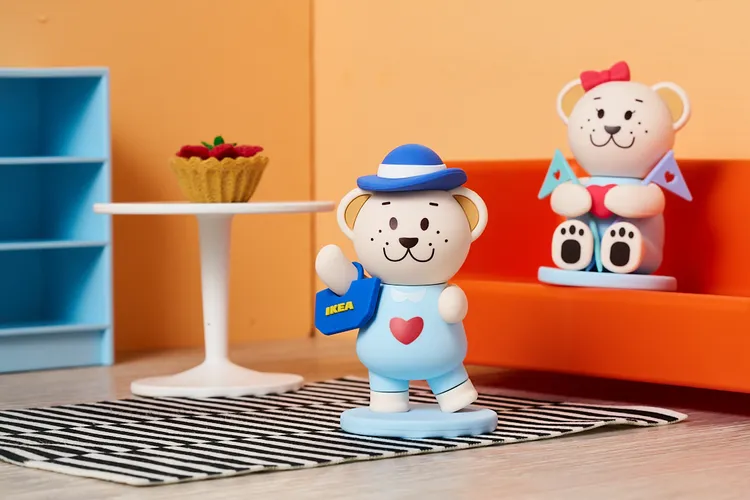 大台北4店首次推出限量「20週年紀念版小熊盲盒」。IKEA提供