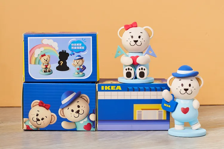 小熊盲盒共推出3款造型，消費滿2488元即可獲得一個。IKEA提供